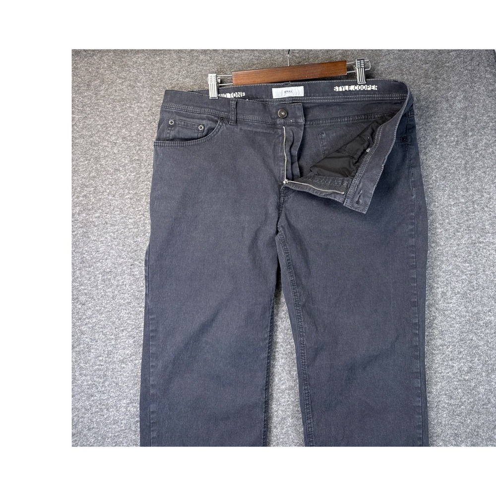 Brax Cooper Jeans Mens 40 Charcoal Gray Straight Marathon Two Tone Ukraine Denim